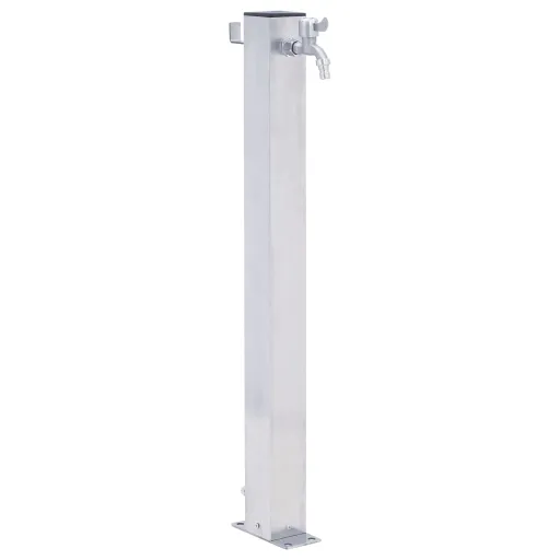 Fuente de Agua Para Jardín Acero Inoxidable Cuadrada 60 cm