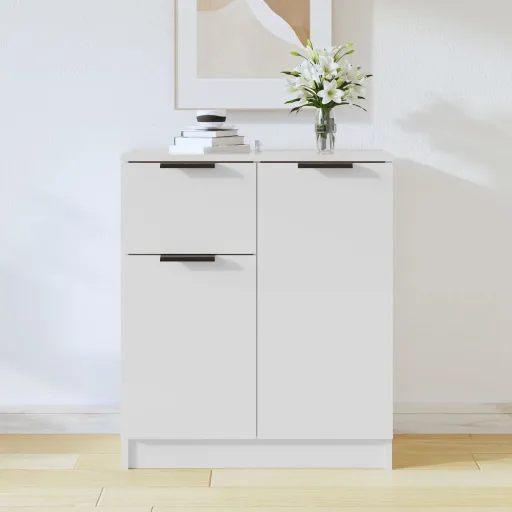 Aparador de Madera Contrachapada Blanco 60x30x70 cm