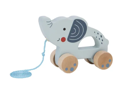Juego Infantil Imaginovo Madera Elefante Para Arrastrar Con Ruedas +12 Meses 13,4x10x5,4cm