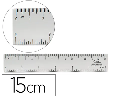 Regla Liderpapel Plastico Cristal 15 cm
