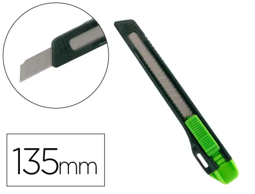 Cuter q-Connect Plastico Estrecho Con Asa Para Colgar Cuchilla 9 mm xd-07 Blister 1 Unidad