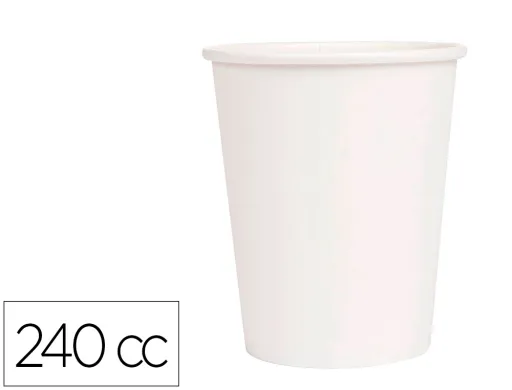 Vaso Termico Carton Blanco 240 cc Paquete de 50 Unidades