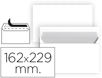 Sobre Liderpapel n 11 Blanco Din c5 162x229 mm Tira de Silicona Paquete de 25 Unidades