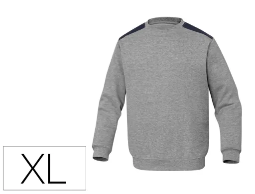 Sudadera Deltaplus Sweat Olino Con Refuerzo en Espalda y Codos Gris Talla xl