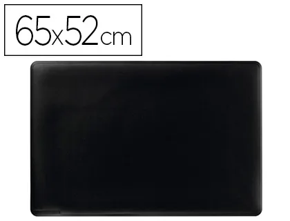 Vade Sobremesa Durable Negro Antideslizante Contorneado 65x52 cm