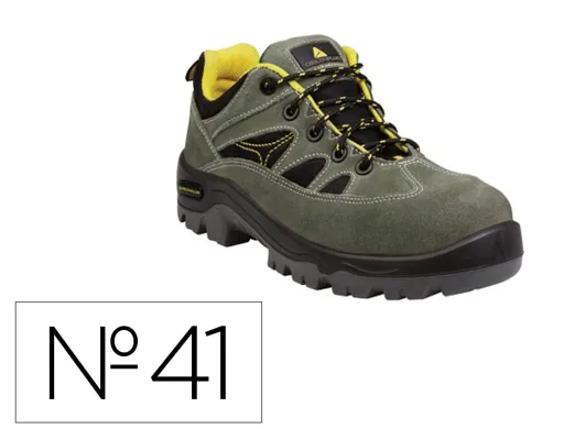 Zapatos de Seguridad Deltaplus Trek de Piel Serraje Puntera y Suela Composite Verde Talla 41