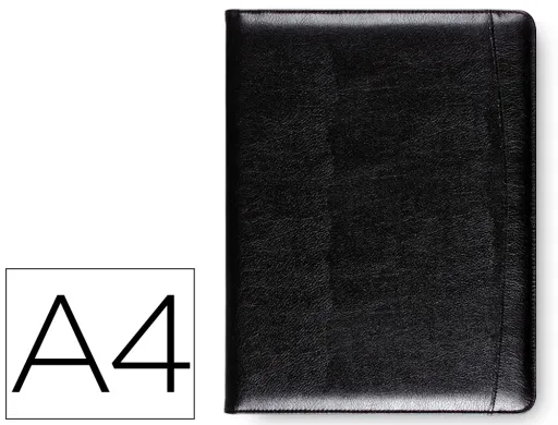 Carpeta Portafolios q-Connect Sin Cremallera Sin Asas Con Departamentos Interiores Colornegro 320x250 mm