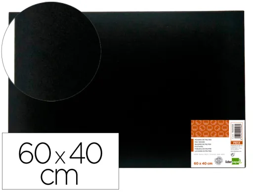 Tablero de Anuncios Liderpapel Fieltro Color Negro 40x60 cm