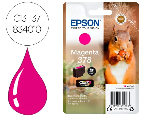 Ink-Jet Epson 378 Expression Home xp-8605 / 8606 / xp-15000 / xp-8500 / 8505 Magenta 360 Pag
