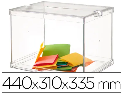 Urna Electoral Plegable Con Precintos de Seguridad 440x310x315mm