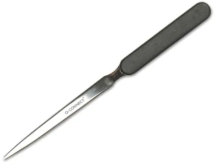 Abrecartas q-Connect Con Mango de Plastico Negro Longitud 190 mm