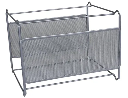 Soporte Para Carpetas Colgante q-Connect Kf00832 Rejilla Plata Metalico 335x285x250 mm Para Carpetas Din a4