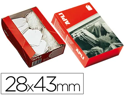 Etiquetas Colgantes Apli 391 28x43 mm Caja de 500 Unidades