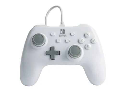 Mando Power a Con Cable Para Nintendo Switch Blanco