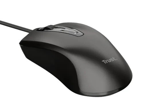 Raton Trust Basic Optico 4 Botones 1200 Dpi Usb 2.0 Color Negro