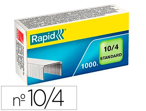 Grapas Rapid 10/4 mm Galvanizada Caja de 1000 Unidades