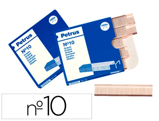 Grapas Petrus n 10 Galvanizada Caja de 1000 Unidades