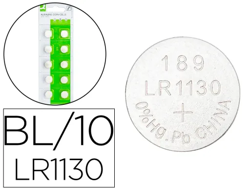 Pila q-Connect Tipo Boton Alcalina Lr54 1.5v Blister de 10 Unidades