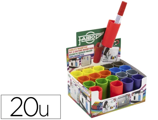 Cubilete Plastico Faibo Magnetico Colores Surtidos