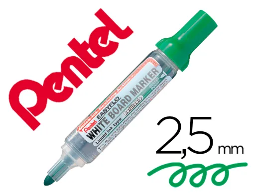 Rotulador Pentel Para Pizarra Blanca Easyflo Recargable Verde