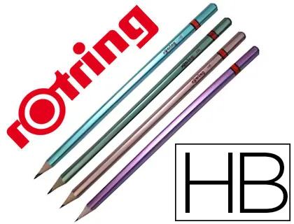 Lapices de Grafito Rotring Metallic hb Cuerpo Colores Surtidos