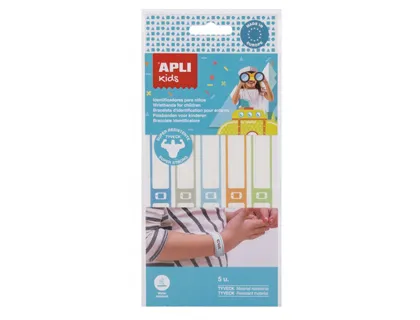 Brazalete Identificativo Apli Kids Blister de 5 Unidades Colores Surtidos