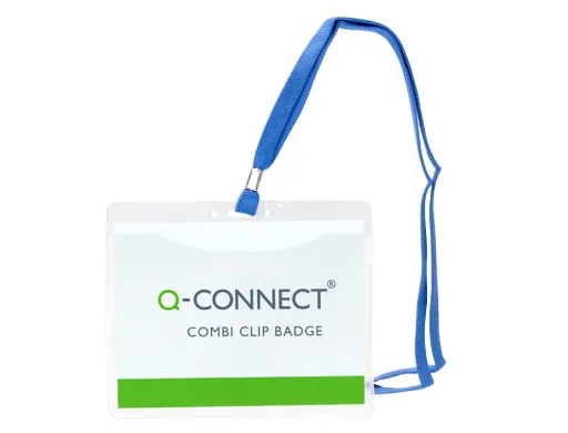 Identificador q-Connect Con Cordon Plano Azul a6 154x127 mm Apertura Superior