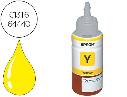 Tinta Epson T6644 Et2500/2550/ /14000/L475/565/575/4500 Amarillo Botella 70 ml 6.500 Pag