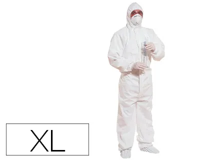 Traje de Seguridad Deltaplus Polipropileno Con Capucha de un Solo Uso Color Blanco Talla xl