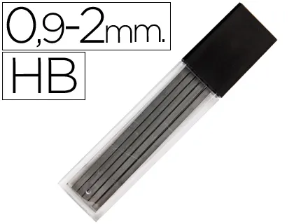 Minas Liderpapel Grafito Rectangulares 2x0,9 mm hb Tubo de 12 Minas