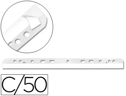 Tira Multitaladro Autoadhesiva q-Connect Para Documentos a4 y a5 Pack de 50 Unidades