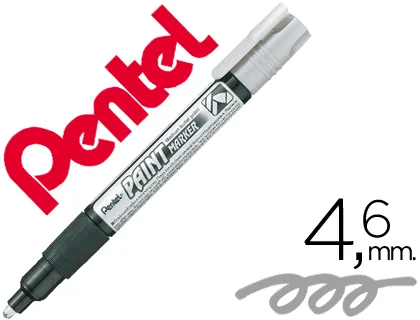 Marcador Pentel Mmp20 Paint Vidro e Plastico Prata
