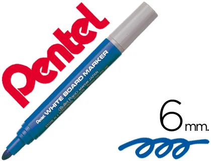 Rotulador Pentel MW5W Pizarra Blanca 6 mm Azul