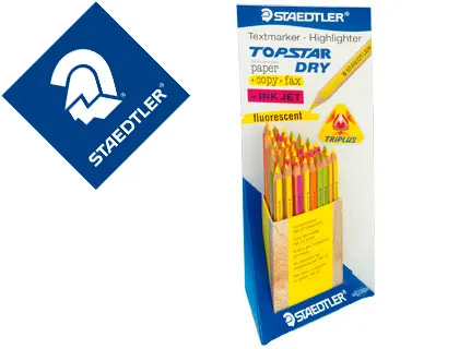 Lapices Fluorescente Staedtler Top Star Expositor de 48 Unidades Colores Surtidos