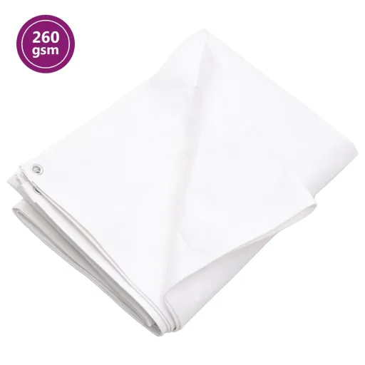 Lona HDPE Blanco 260 g/m² 6x6 m