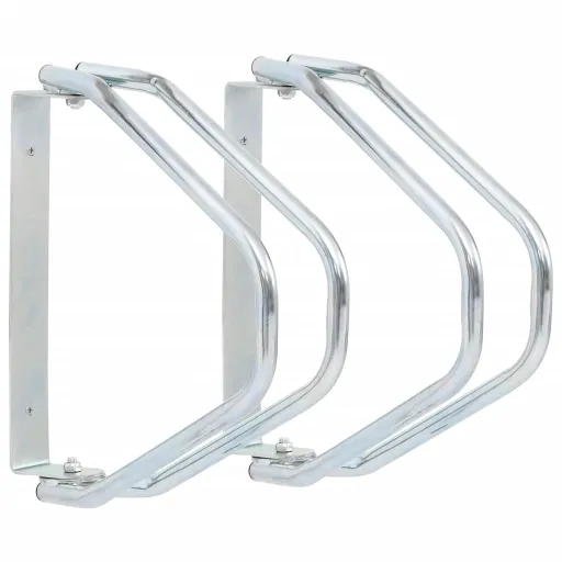 Soporte de Pared Para Bicicletas 2 Uds Acero Galvanizado