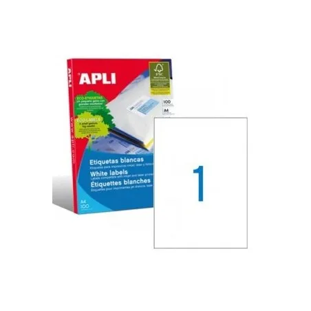 Etiquetas Autoadhesivas Apli A4 210x297 mm – 100 Hojas