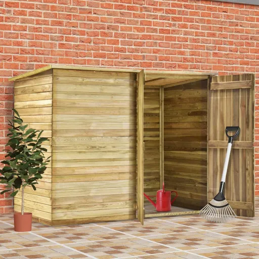 Cobertizo Para Jardín de Madera Pino Impregnada 232x110x170 cm