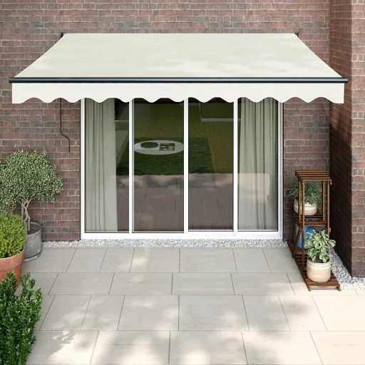 Toldo Retráctil Automático Color Crema 3x2,5 m
