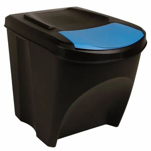 Cubos de Basura Apilables 3 Piezas Gris Antracita 75 L