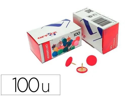 Chinchetas Rojas 9,5 mm 100 Unidades Lismania