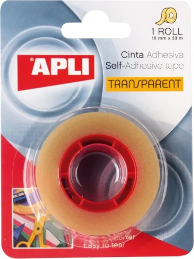 Cinta Adhesiva Transparente en Blíster 19mm x 33m – Apli