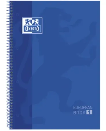 Cuaderno de Espiral A4+ Tapa Dura Cuadriculado Azul – Oxford