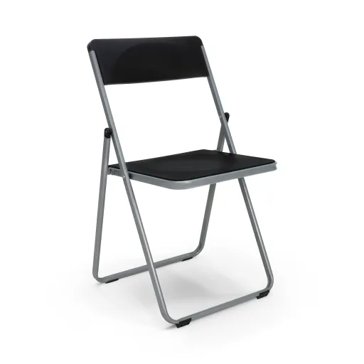 Silla Plegable Negra Hasta 120 kg – Ligera y Resistente Riva Office