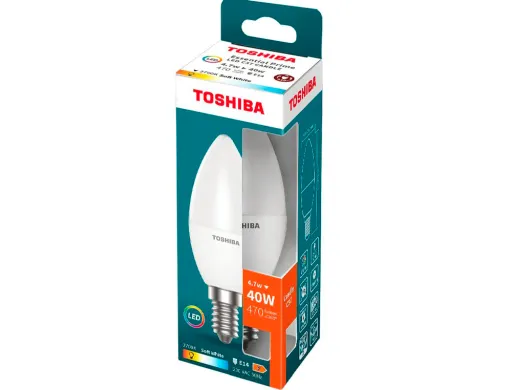 Bombilla Led Toshiba Essential C37 E14 4.7w Luz Calida 2700k