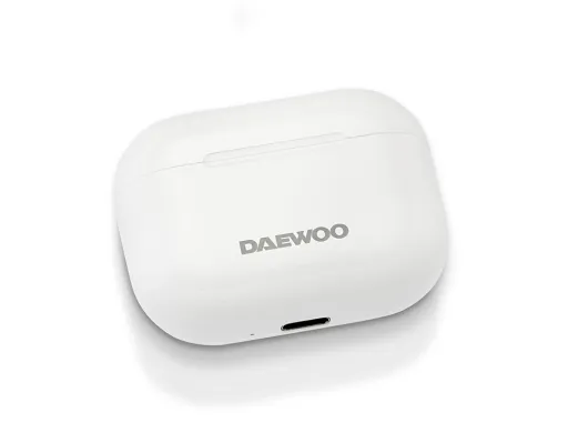 Auricular Daewoo Tws Bluetooth 5.3 Usb Tipo-c Con Estuche de Carga 500mah Color Blanco